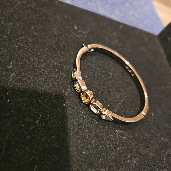 Givenchy Women's Brown Rhinestone Bangle Bracelet - Picture 2 of 4